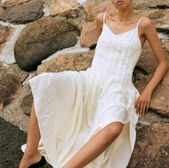 Birgitte Herskind Slip Luna Dress in Vanilla Sun Size 32 - Picture 1 of 16